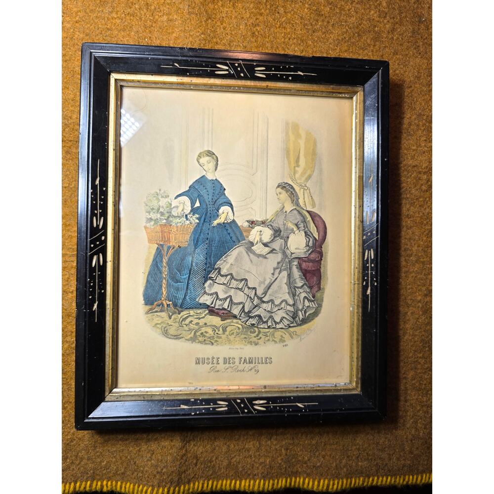 Vintage French Fashion Plate: 1941 Parisian Women Art Print